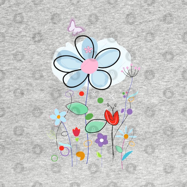 Floral abstract illustration by GULSENGUNEL